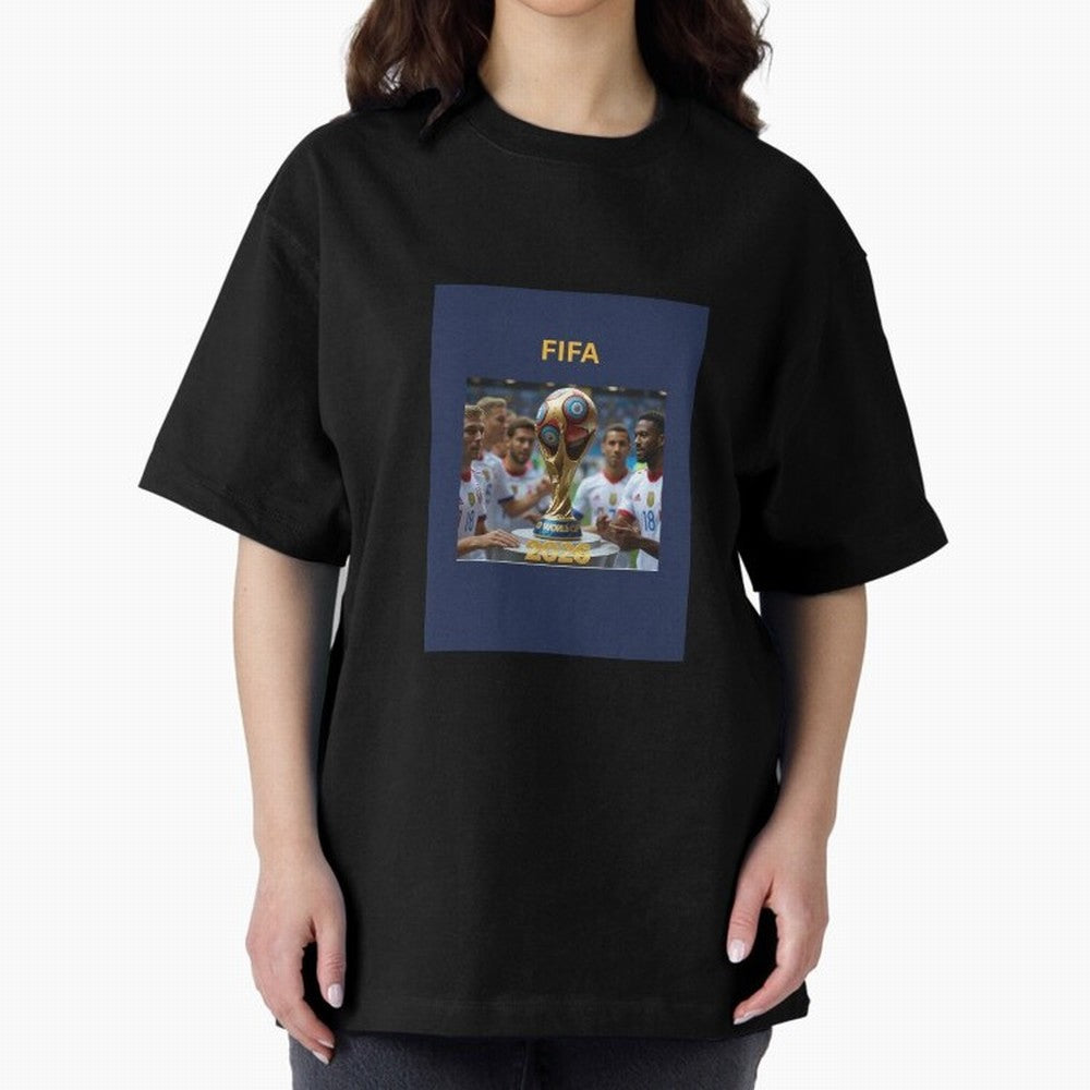 WORLD CUP FOOTBALL 2026 Oversized T-Shirt Step into FIFA World Cup 2026 for Fans of Messi, CR7 and Mbappe and Argentina, Bringing Tournament Hype, Historic Matchups, Family Viewing Parties and Global Sports Pride; Perfect for People Who Love