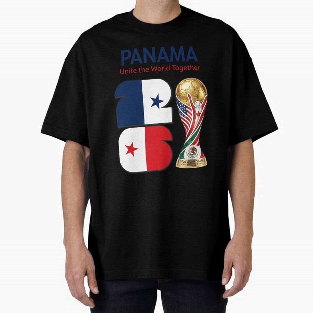 World Cup 2026, IMG 026, PANAMA 001 Oversized T-Shirt Remember Iconic Moments from FIFA World Cup 2026 with Mbappe, Netherlands Energy, Worldwide Fan Energy, Dramatic Goals, Stadium Lights and Championship Celebrations; Great for Supporters Who