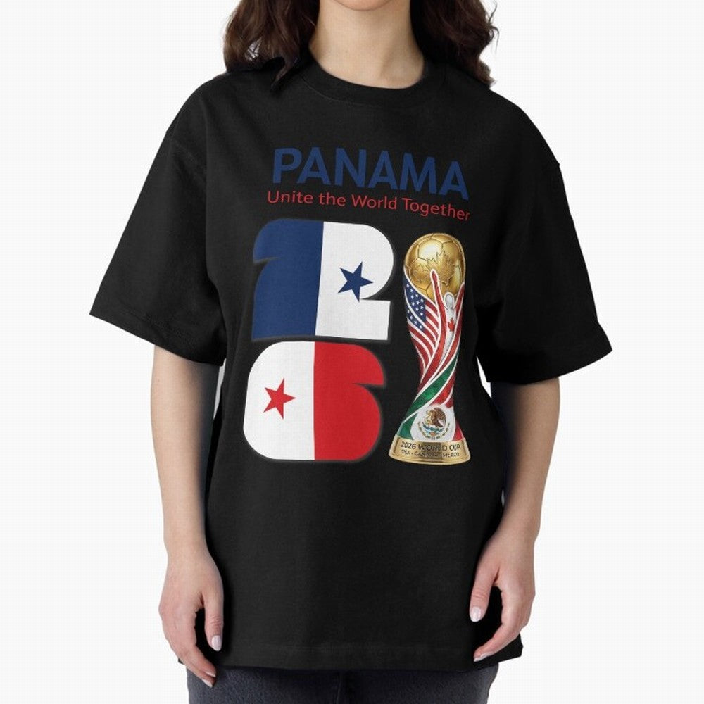 World Cup 2026, IMG 026, PANAMA 001 Oversized T-Shirt Remember Iconic Moments from FIFA World Cup 2026 with Mbappe, Netherlands Energy, Worldwide Fan Energy, Dramatic Goals, Stadium Lights and Championship Celebrations; Great for Supporters Who
