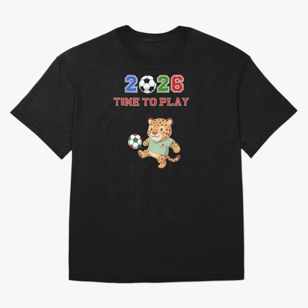 Mexico Soccer Jaguar Mascot 2026 Time To Play Football Oversized T-Shirt Join the Countdown to Match Day Hype around FIFA World Cup 2026, Cristiano Ronaldo, Haaland and CR7, Portugal, Football Passion, Legendary Performances, Festival Vibes and
