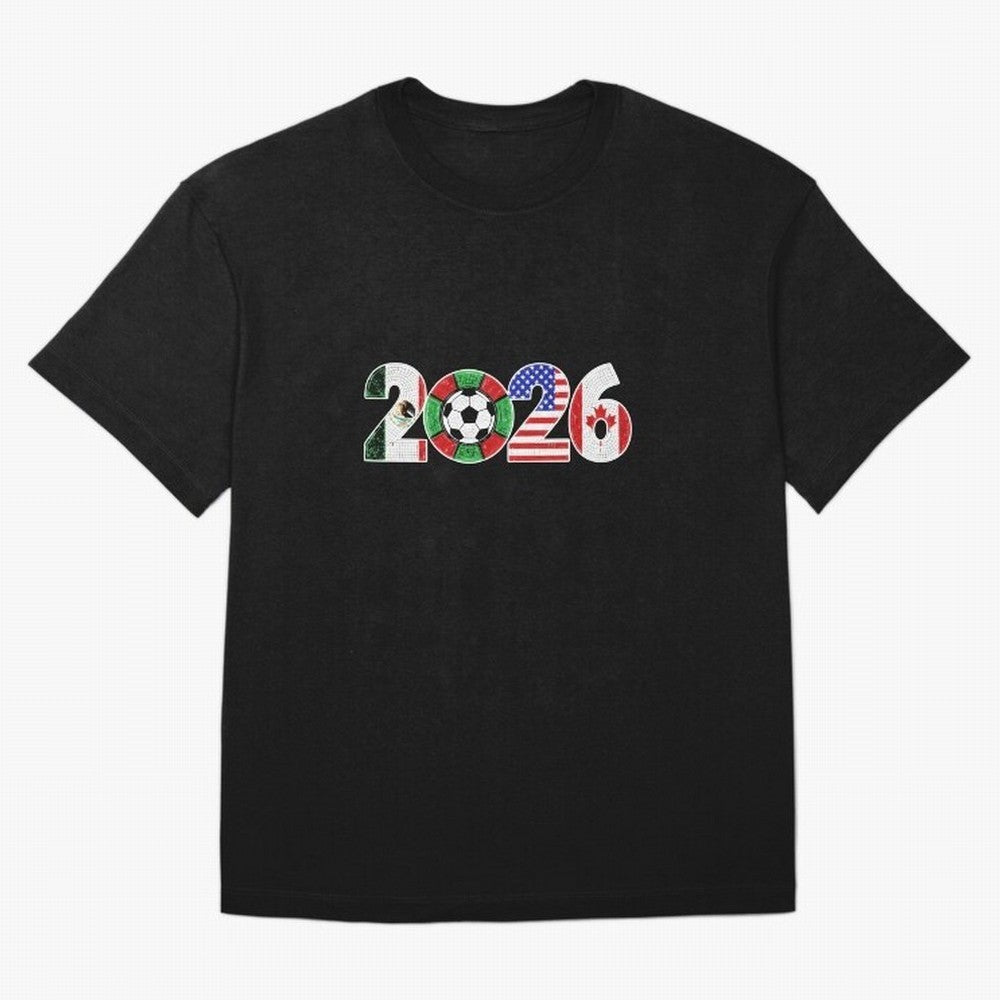 North American Soccer Spirit Team 2026 T-Shirt_82770209 Oversized T-Shirt Live for the Drama of FIFA World Cup 2026 Group Stage Capturing CR7, Argentina Energy, Football Festival Excitement, Trophy Ambitions, Country Rivalries and Star Player Buzz;