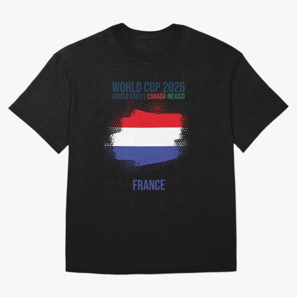 FRANCE WORLD CUP 2026 Oversized T-Shirt Represent the Passion of Global Football Passion for FIFA World Cup 2026 USA Canada Mexico, Connected to Messi, Neymar and Mbappe, Spain and Netherlands, Stadium Chants, National Pride, Trophy Dreams and