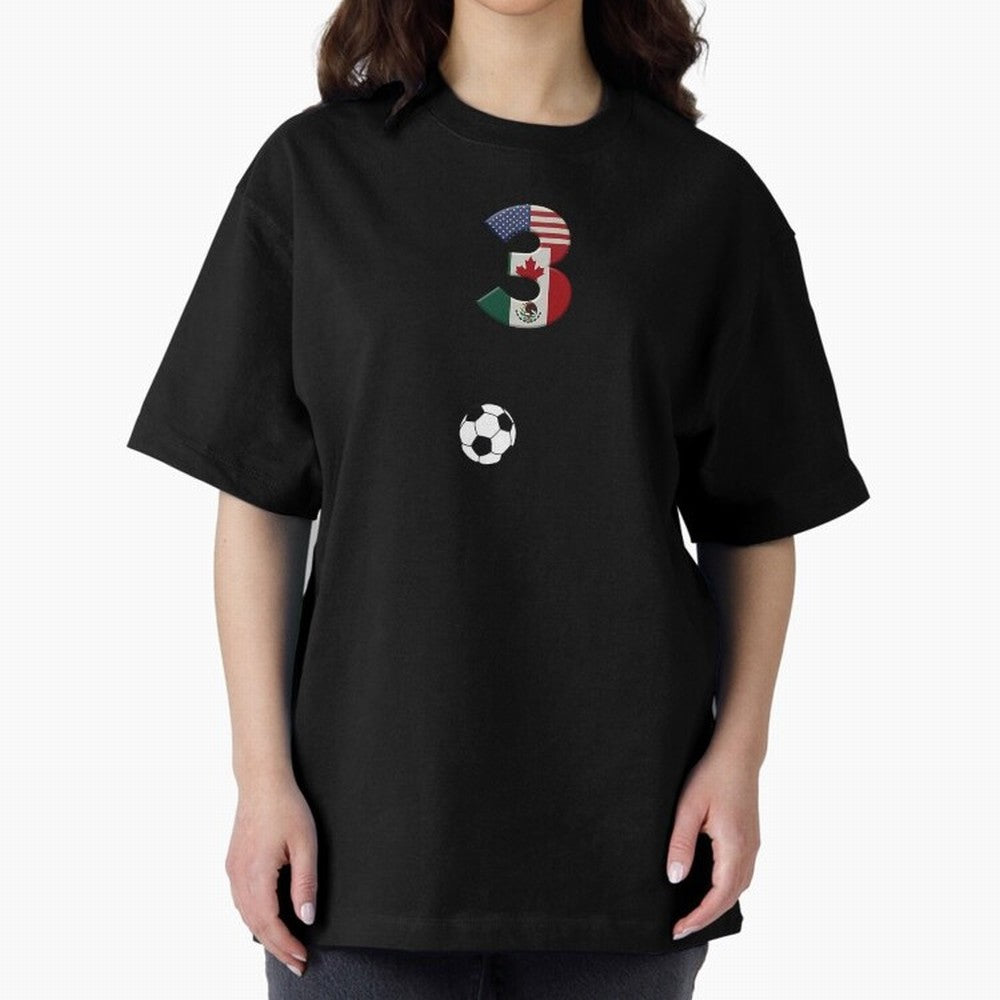 World Cup 2026 Host Nations Oversized T-Shirt Bring Global Football Passion for FIFA World Cup 2026 Group Stage, Filled with CR7, Brazil, Supporter Pride, Iconic Celebrations, Legendary Names and Global Match Day Energy; Perfect for Fans,