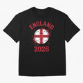 England World Cup 2026 football supporter| St George Cross Football Oversized T-Shirt Celebrate National Team Dreams in Global Football Passion for FIFA World Cup 2026, Connected to Messi, Neymar and Mbappe, Portugal, Spain and Germany, Football