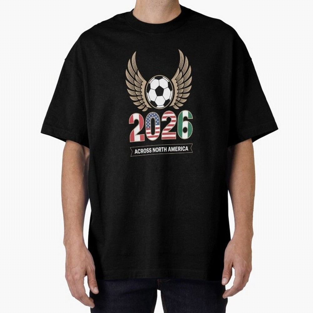 USA Mexi Cana Player 2026 Boys Kids Men Women Teen USA 2026 Oversized T-Shirt Feel the Heartbeat of Global Football Passion for FIFA World Cup 2026, Made for Messi, CR7 and Mbappe, Netherlands, Supporter Pride, Iconic Celebrations, Legendary Names