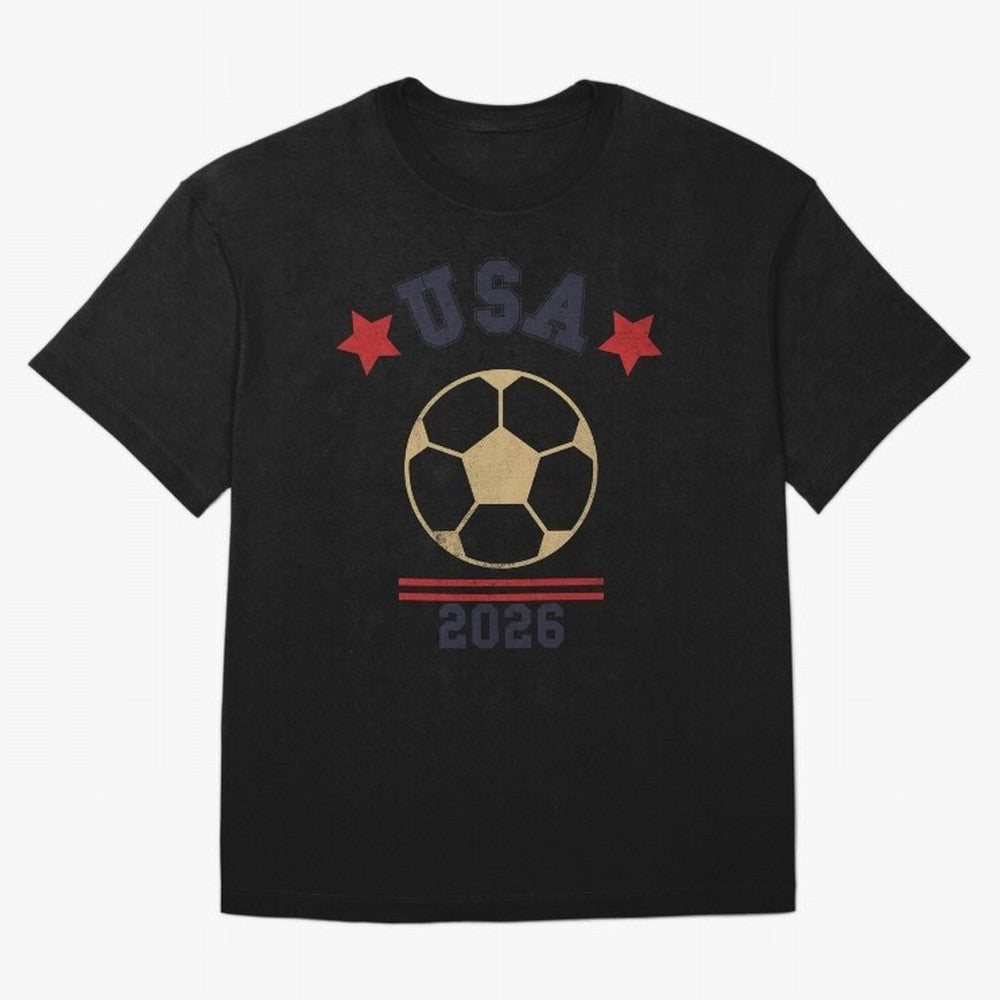 USA Soccer Fan 2026 Jersey Style Design Oversized T-Shirt Honor Football Greatness during FIFA World Cup 2026 USA Canada Mexico Spirit, Driven by Portugal, Spain and Germany, Neymar, Classic Soccer Heritage, Championship Pressure, Fan Loyalty and