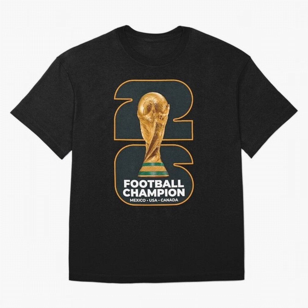 2026 Soccer Tournament Graphic - Football Champion Art Oversized T-Shirt Feel the Trophy Chase of FIFA World Cup 2026 Spirit, Built around Portugal, Spain and Germany, Messi, Neymar and Mbappe, Stadium Memories, Football Loyalty, International