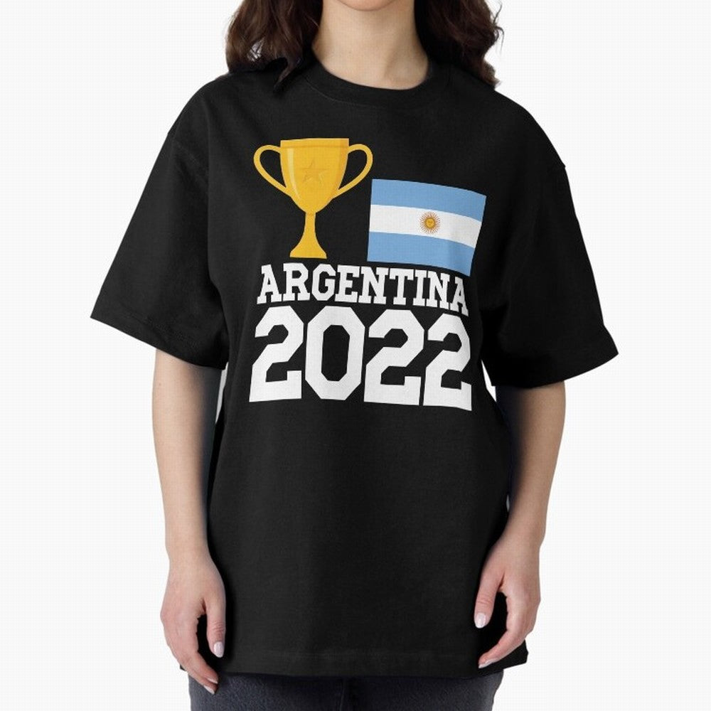 Argentina World Cup Soccer Football 2022, Argentina Soccer Jersey Argentinian Football, Argentina, Argentinian, Qatar World Cup 2022 Oversized T-Shirt Share FIFA World Cup 2026 USA Canada Mexico Filled with Haaland and Mbappe, Argentina and Brazil