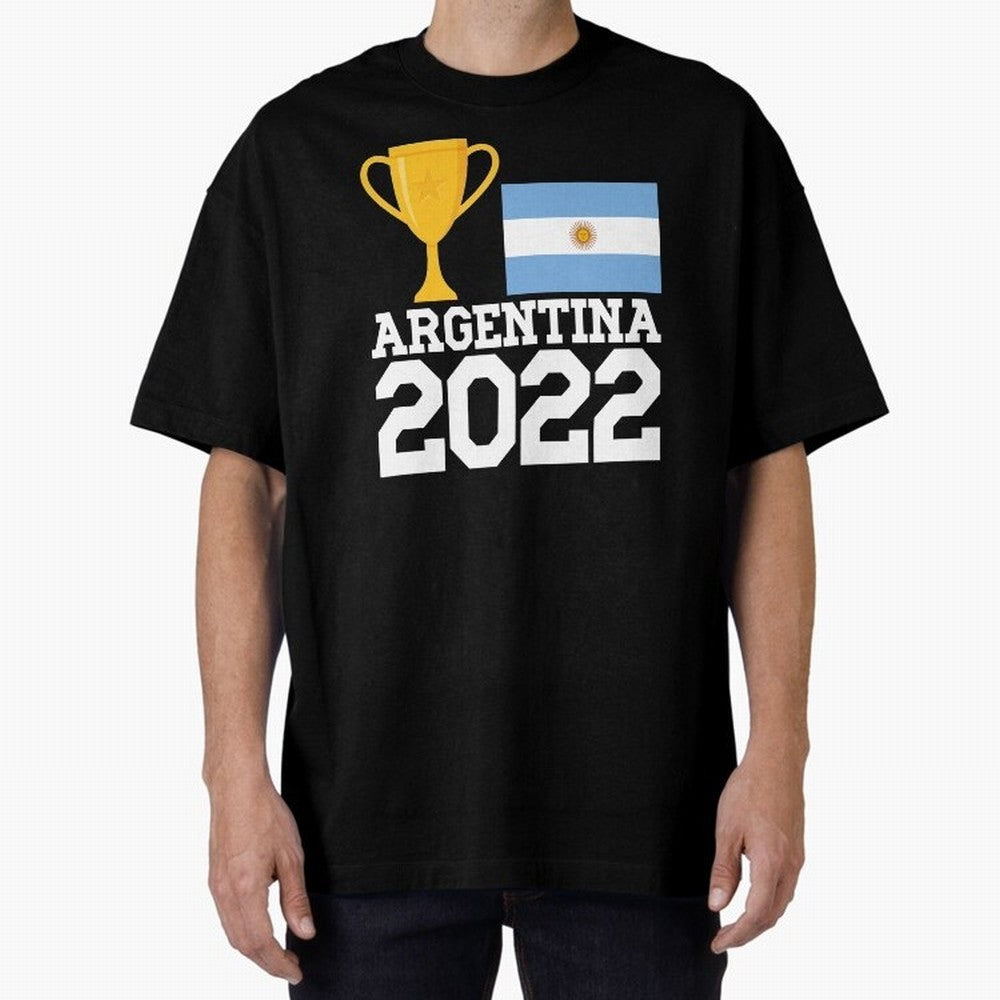 Argentina World Cup Soccer Football 2022, Argentina Soccer Jersey Argentinian Football, Argentina, Argentinian, Qatar World Cup 2022 Oversized T-Shirt Share FIFA World Cup 2026 USA Canada Mexico Filled with Haaland and Mbappe, Argentina and Brazil