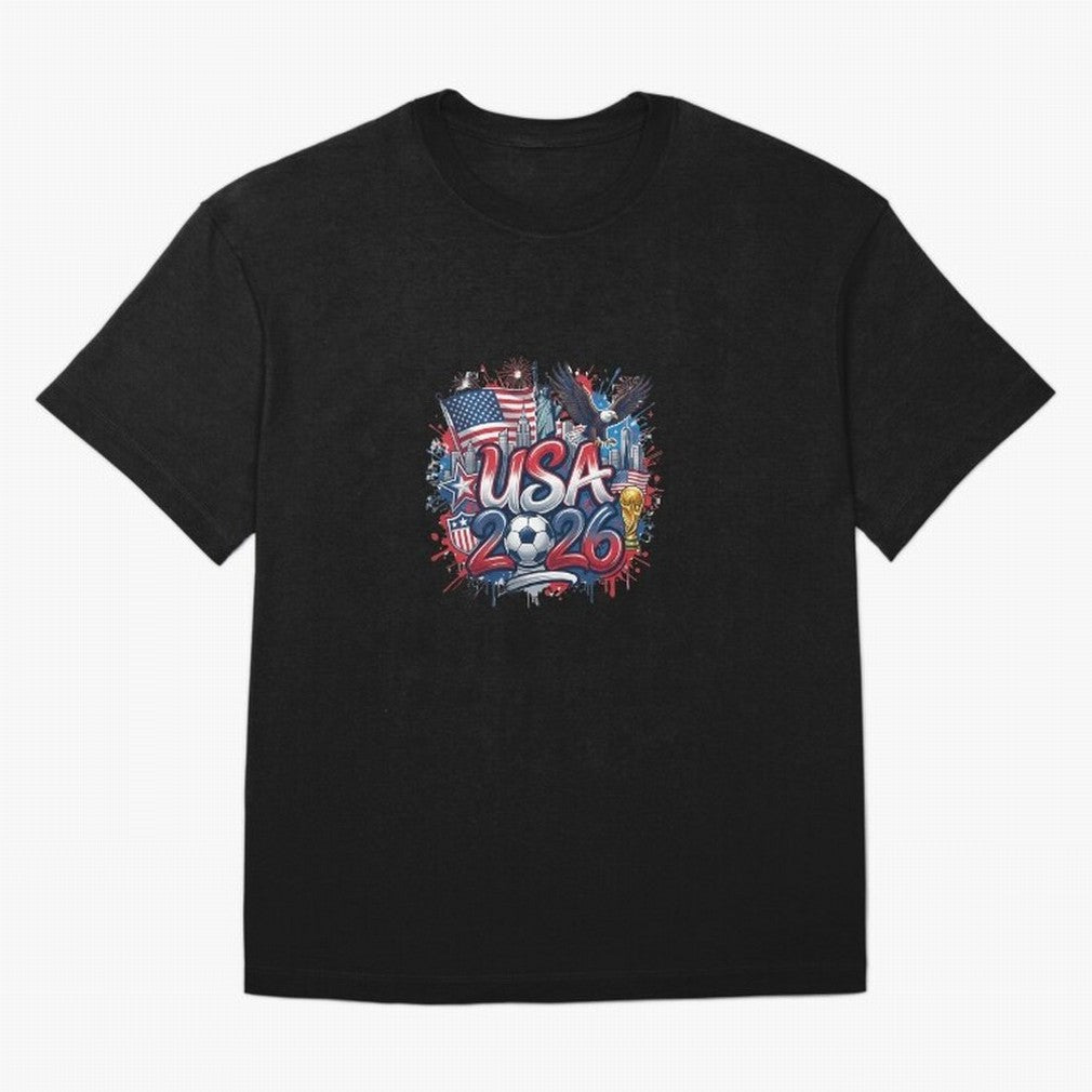 Usa World Cup 2026 Football Legacy Oversized T-Shirt Enjoy the Biggest Football Party of FIFA World Cup 2026 Group Stage for Fans of Messi, Neymar and Mbappe and Spain and Netherlands, Bringing Classic Soccer Heritage, Championship Pressure, Fan