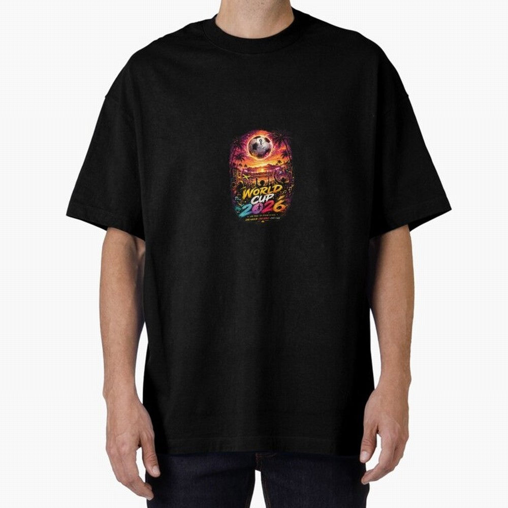 Copy of World Cup 2026 ¨C United Passion ?? | Neon Football Design Oversized T-Shirt Showcase the FIFA World Cup 2026 Group Stage Journey through Neymar, Haaland and Cristiano Ronaldo Highlights, Brazil Pride, Champion Mindset, Group Stage Buzz,