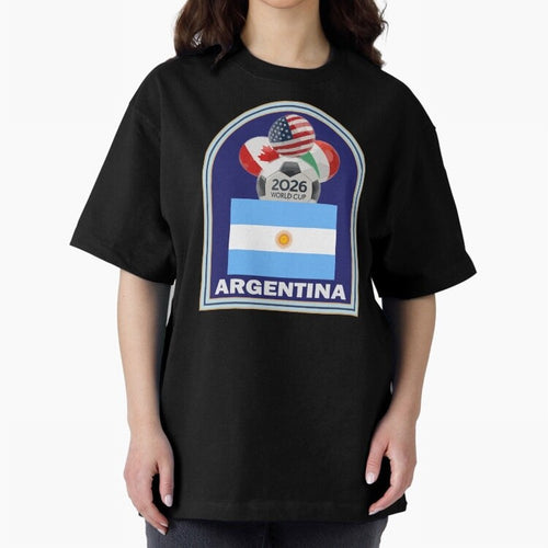 Argentina 2026 Soccer T-shirt Oversized T-Shirt Remember Iconic Moments from FIFA World Cup 2026 for Fans of Neymar, Haaland and Cristiano Ronaldo and Germany, Bringing Football Passion, Legendary Performances, Festival Vibes and Supporter