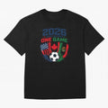 Three Nations One Game 2026 ¨C USA Canada Mexico Football Design ?????? Oversized T-Shirt Show Support during FIFA World Cup 2026 USA Canada Mexico Spirit, Made for Brazil, Portugal and Argentina, CR7, Goal Celebration Energy, Supporter Heritage,