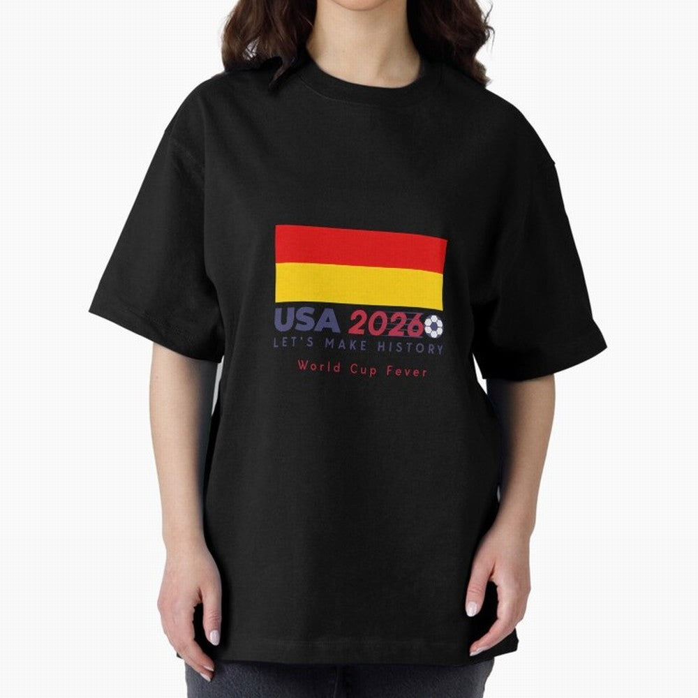 Usa 2026 World Cup Fever Americas Football. Oversized T-Shirt Represent the Passion of FIFA World Cup 2026 Group Stage for Fans of Cristiano Ronaldo, Haaland and CR7 and Argentina, Bringing Stadium Chants, National Pride, Trophy Dreams and