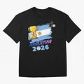 Argentina world cup design Oversized T-Shirt Follow the Road to FIFA World Cup 2026 USA Canada Mexico for Fans of Cristiano Ronaldo and Argentina and Brazil, Bringing Champion Mindset, Group Stage Buzz, Knockout Tension and Passionate Fan Culture;