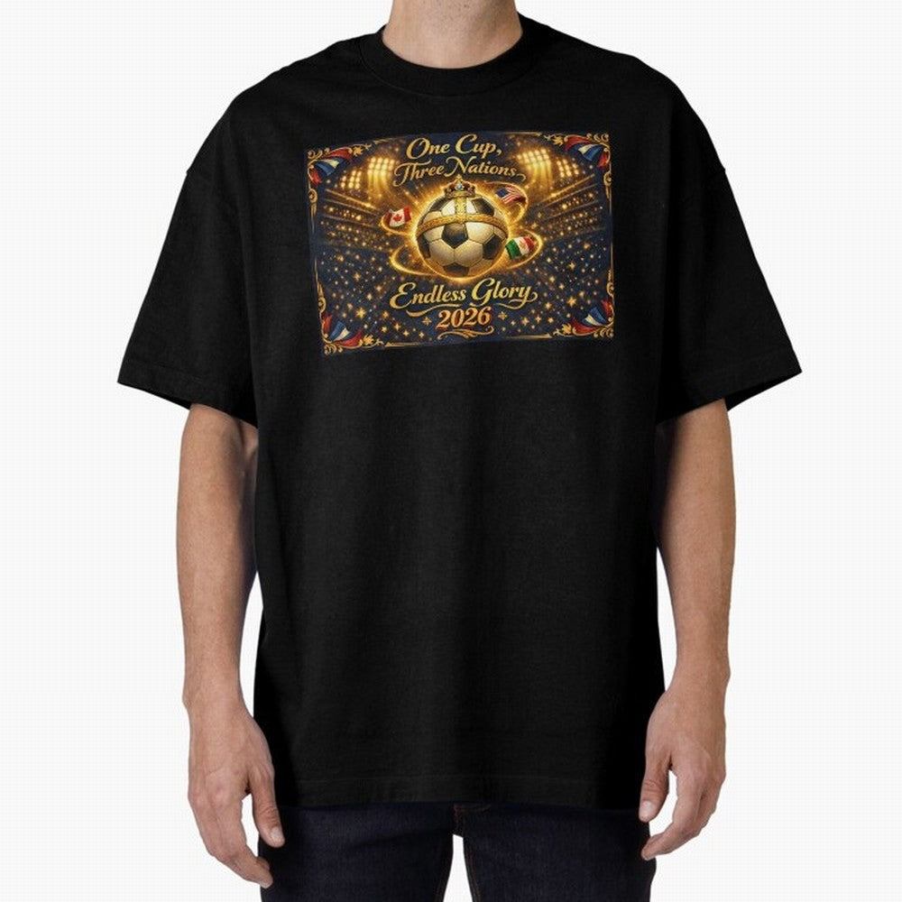 2026 World Cup Celebration inpired by renaissance art Oversized T-Shirt Feel the Trophy Chase of FIFA World Cup 2026 Group Stage for Fans of Cristiano Ronaldo and Spain, Bringing Football History, Final Match Energy, Crowd Noise and Once in a