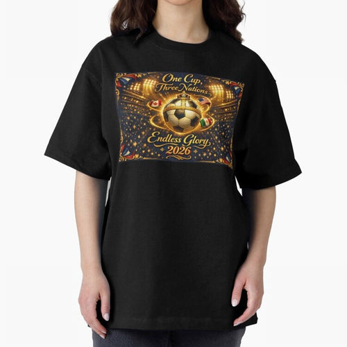2026 World Cup Celebration inpired by renaissance art Oversized T-Shirt Feel the Trophy Chase of FIFA World Cup 2026 Group Stage for Fans of Cristiano Ronaldo and Spain, Bringing Football History, Final Match Energy, Crowd Noise and Once in a