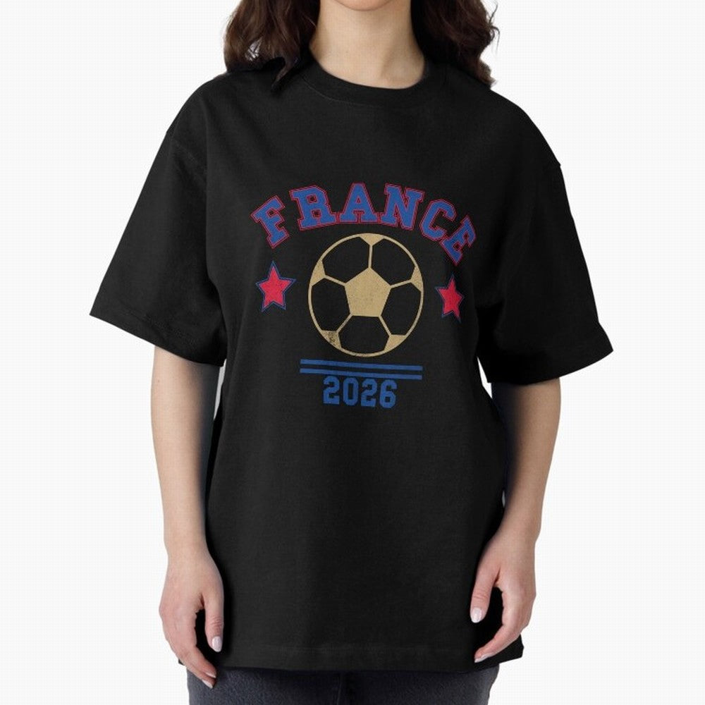 France 2026 ¡ª Vintage Soccer Tee Oversized T-Shirt Stand Out with Spirit from the FIFA World Cup 2026 Journey through Mbappe Highlights, Argentina Pride, Worldwide Fan Energy, Dramatic Goals, Stadium Lights and Championship Celebrations; Built for
