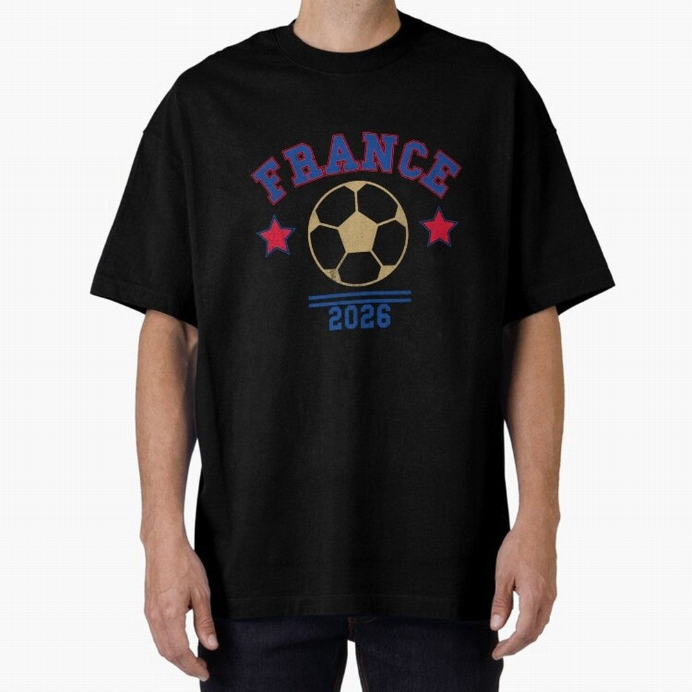 France 2026 ¡ª Vintage Soccer Tee Oversized T-Shirt Stand Out with Spirit from the FIFA World Cup 2026 Journey through Mbappe Highlights, Argentina Pride, Worldwide Fan Energy, Dramatic Goals, Stadium Lights and Championship Celebrations; Built for
