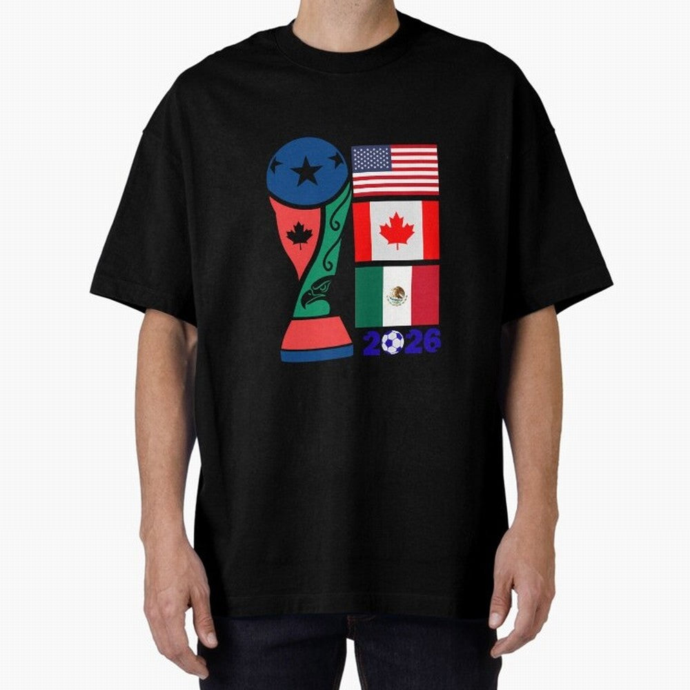 North America Football Unity 2026 Oversized T-Shirt Honor Champions and Dreams in the FIFA World Cup 2026 Group Stage Journey through Messi, CR7 and Mbappe Highlights, Germany Pride, Classic Soccer Heritage, Championship Pressure, Fan Loyalty and