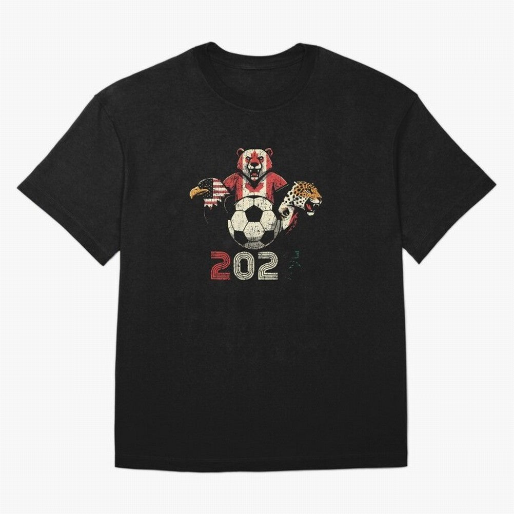 United 2026 Soccer Mascots North America Tournament T-Shirt_83157189 Oversized T-Shirt Feel the Trophy Chase of Global Football Passion for FIFA World Cup 2026 USA Canada Mexico, Featuring Messi and Cristiano Ronaldo, Portugal, Champion Mindset,