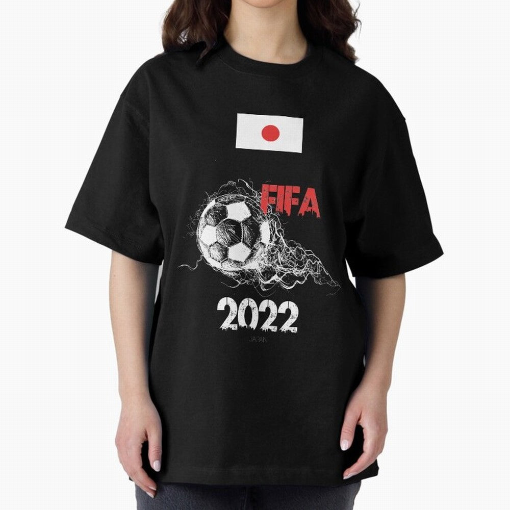 World Cup Qatar 2022 Japan Oversized T-Shirt Bring Bold Fan Energy to FIFA World Cup 2026 for Fans of Haaland and Argentina and Brazil, Bringing Stadium Memories, Football Loyalty, International Chants and Championship Tradition; Ideal for