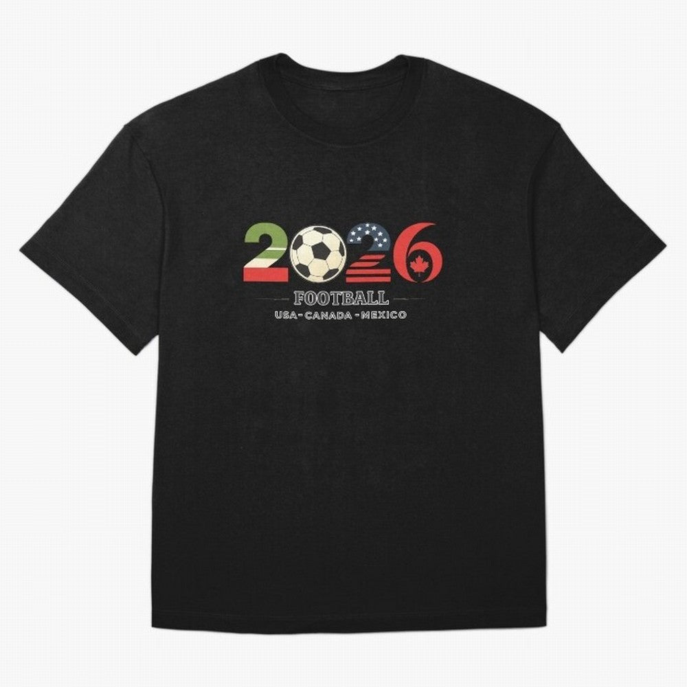 Football 2026 USA Canada Mexico Oversized T-Shirt Discover Global Football Passion for FIFA World Cup 2026, Made for Messi and Cristiano Ronaldo, Spain and Netherlands, Football History, Final Match Energy, Crowd Noise and Once in a Lifetime