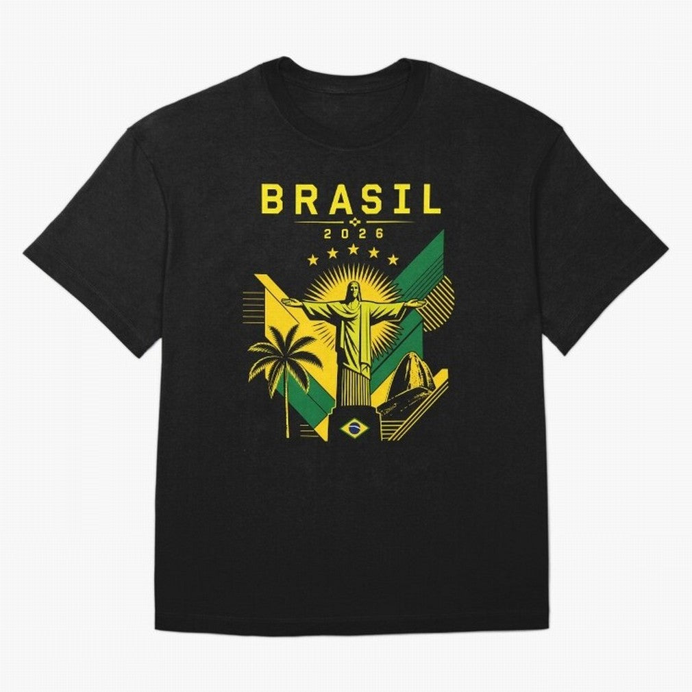 Brasil 2026 Christ the Redeemer Rio Oversized T-Shirt Bring Champion Energy into Match Day Hype around FIFA World Cup 2026 USA Canada Mexico, Cristiano Ronaldo, Haaland and CR7, Spain and Netherlands, Stadium Chants, National Pride, Trophy Dreams