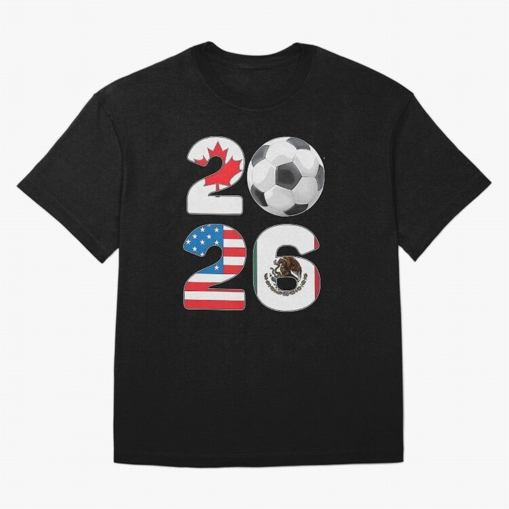 2026 North America Football Massive Event Soccer Ball Oversized T-Shirt Celebrate the Stars of Global Football Passion for FIFA World Cup 2026 Group Stage, Driven by CR7 and Messi, Germany, Soccer Culture, Superstar Moments, National Team Dreams