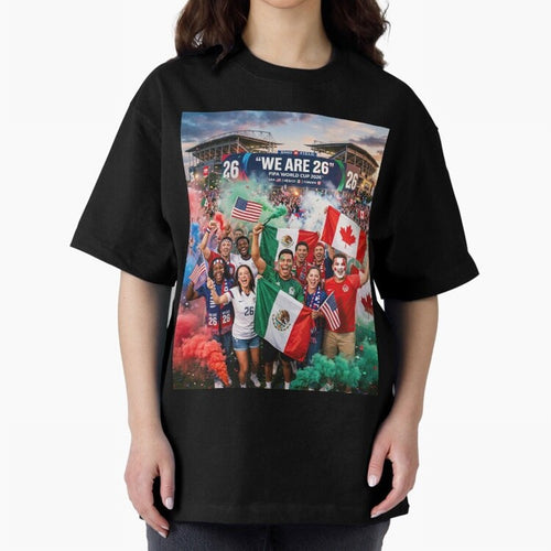 2026 World Cup Fans Celebrate Oversized T-Shirt Show Up for the Glory of FIFA World Cup 2026 Spirit, Centered on Brazil, Portugal and Argentina, Messi, CR7 and Mbappe, Football Festival Excitement, Trophy Ambitions, Country Rivalries and Star