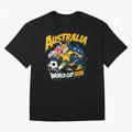 Australia World Cup 2026 Kangaroo Soccer Fan Art Oversized T-Shirt Remember FIFA World Cup 2026 for Fans of Mbappe and Neymar and England and Germany, Bringing Sports Nostalgia, International Competition, Famous Players and Unforgettable Victories;