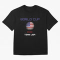 World cup 2022 Team USA Oversized T-Shirt Bring Global Tournament Vibes to FIFA World Cup 2026 Group Stage Spirit, Highlighting Spain, Messi and Cristiano Ronaldo, Worldwide Fan Energy, Dramatic Goals, Stadium Lights and Championship Celebrations;
