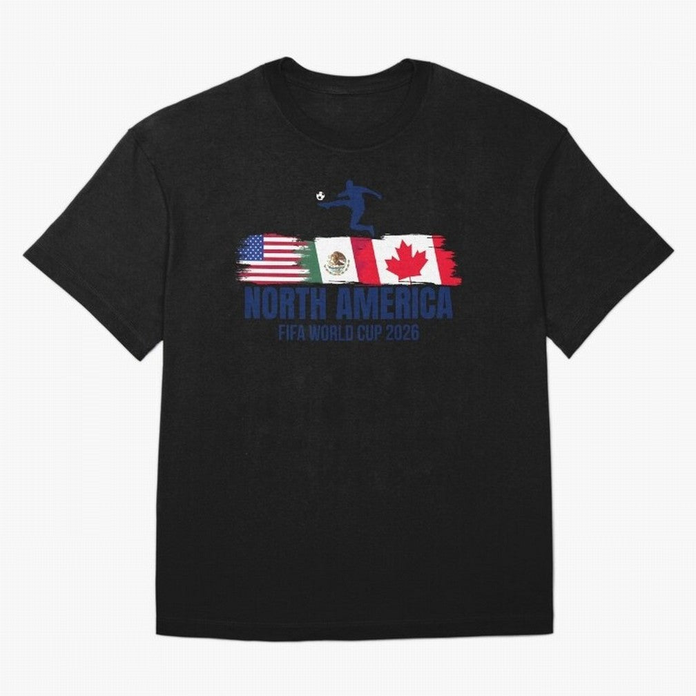 2026 North America Soccer World Tour - USA Mexico Canada Oversized T-Shirt Celebrate Football Heritage in Global Football Passion for FIFA World Cup 2026 USA Canada Mexico, Celebrating Messi and Cristiano Ronaldo, Argentina, Classic Soccer