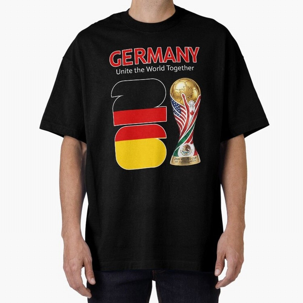World Cup 2026, IMG 031, GERMANY 001 Oversized T-Shirt Celebrate the Biggest Stage of FIFA World Cup 2026 Group Stage for Fans of Messi and Portugal, Bringing Soccer Culture, Superstar Moments, National Team Dreams and Competitive Fire; Perfect for