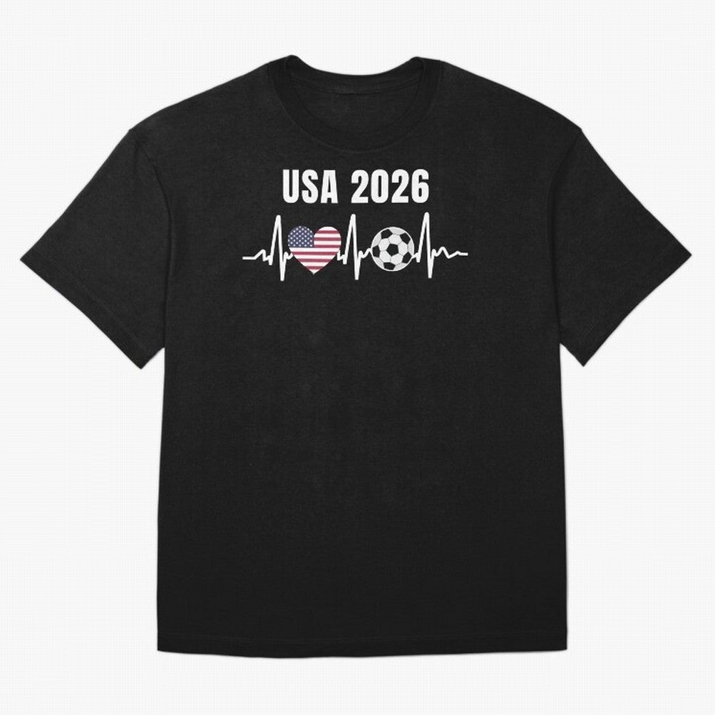 Soccer USA 2026 American Flag America World Cup Fan Gift Oversized T-Shirt Honor the Football Icons of FIFA World Cup 2026 Group Stage Spirit, Filled with England and Germany, Haaland and Mbappe, Fan Favorite Moments, National Team Passion, Big