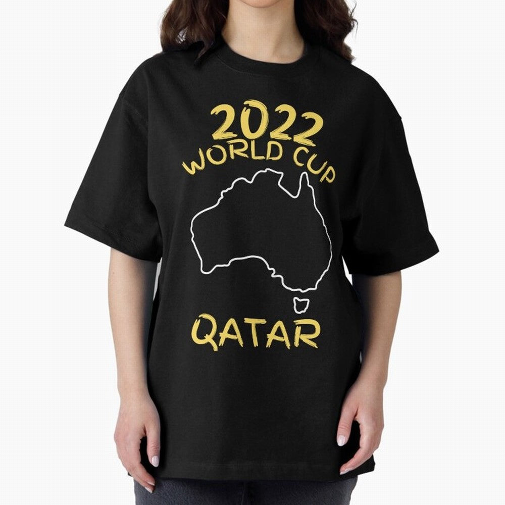 Socceroos World Cup 2022 Qatar Oversized T-Shirt Stand Out with Spirit from Match Day Hype around FIFA World Cup 2026 USA Canada Mexico, CR7 and Messi, Argentina, Tournament Hype, Historic Matchups, Family Viewing Parties and Global Sports Pride;