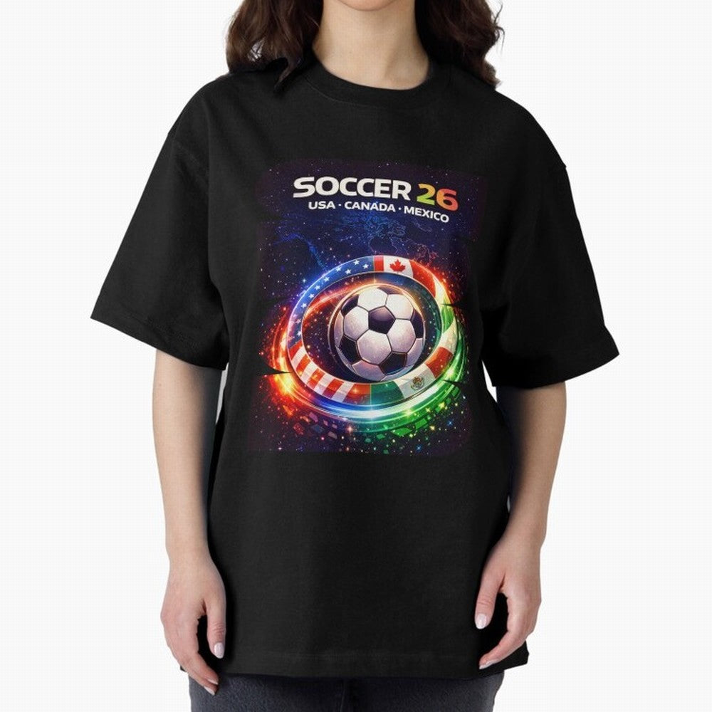 North America Soccer 2026 Shirt, Soccer 26 USA Canada Mexico Fan Tee, United 2026 Soccer Graphic Oversized T-Shirt Cheer for the FIFA World Cup 2026 USA Canada Mexico Journey through CR7 Highlights, Germany Pride, Champion Mindset, Group Stage