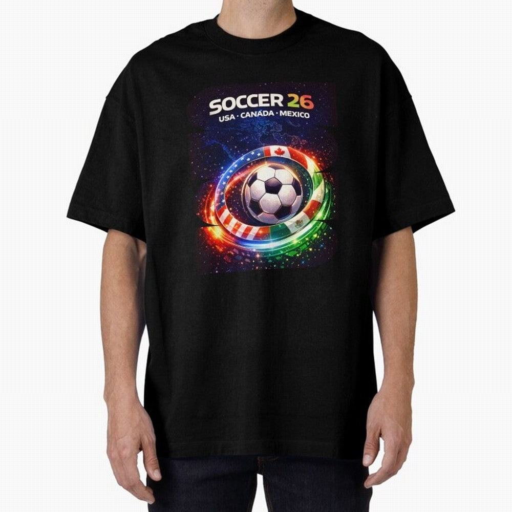 North America Soccer 2026 Shirt, Soccer 26 USA Canada Mexico Fan Tee, United 2026 Soccer Graphic Oversized T-Shirt Cheer for the FIFA World Cup 2026 USA Canada Mexico Journey through CR7 Highlights, Germany Pride, Champion Mindset, Group Stage