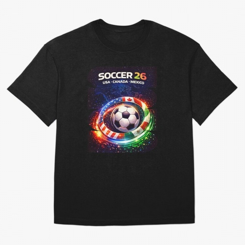 North America Soccer 2026 Shirt, Soccer 26 USA Canada Mexico Fan Tee, United 2026 Soccer Graphic Oversized T-Shirt Cheer for the FIFA World Cup 2026 USA Canada Mexico Journey through CR7 Highlights, Germany Pride, Champion Mindset, Group Stage