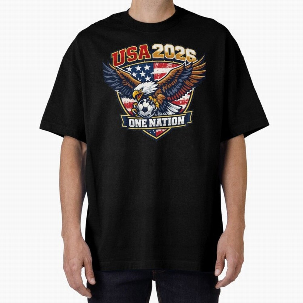 USA Canada Mexico Soccer Cup Oversized T-Shirt Celebrate Global Football Passion for FIFA World Cup 2026, Featuring Neymar, Haaland and Cristiano Ronaldo, France, Goal Celebration Energy, Supporter Heritage, Football Icons and Worldwide Tournament