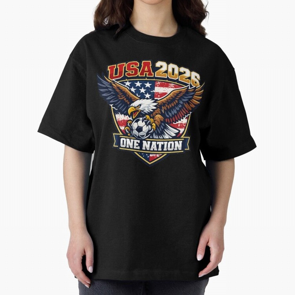 USA Canada Mexico Soccer Cup Oversized T-Shirt Celebrate Global Football Passion for FIFA World Cup 2026, Featuring Neymar, Haaland and Cristiano Ronaldo, France, Goal Celebration Energy, Supporter Heritage, Football Icons and Worldwide Tournament
