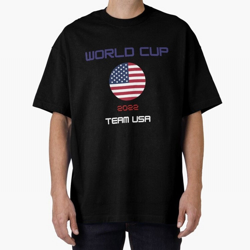 World cup 2022 Team USA Oversized T-Shirt Bring Bold Fan Energy to Global Football Passion for FIFA World Cup 2026 USA Canada Mexico, with CR7 and Messi, England and Germany, Vintage Soccer Flavor, Modern Football Stars, National Flags and Final