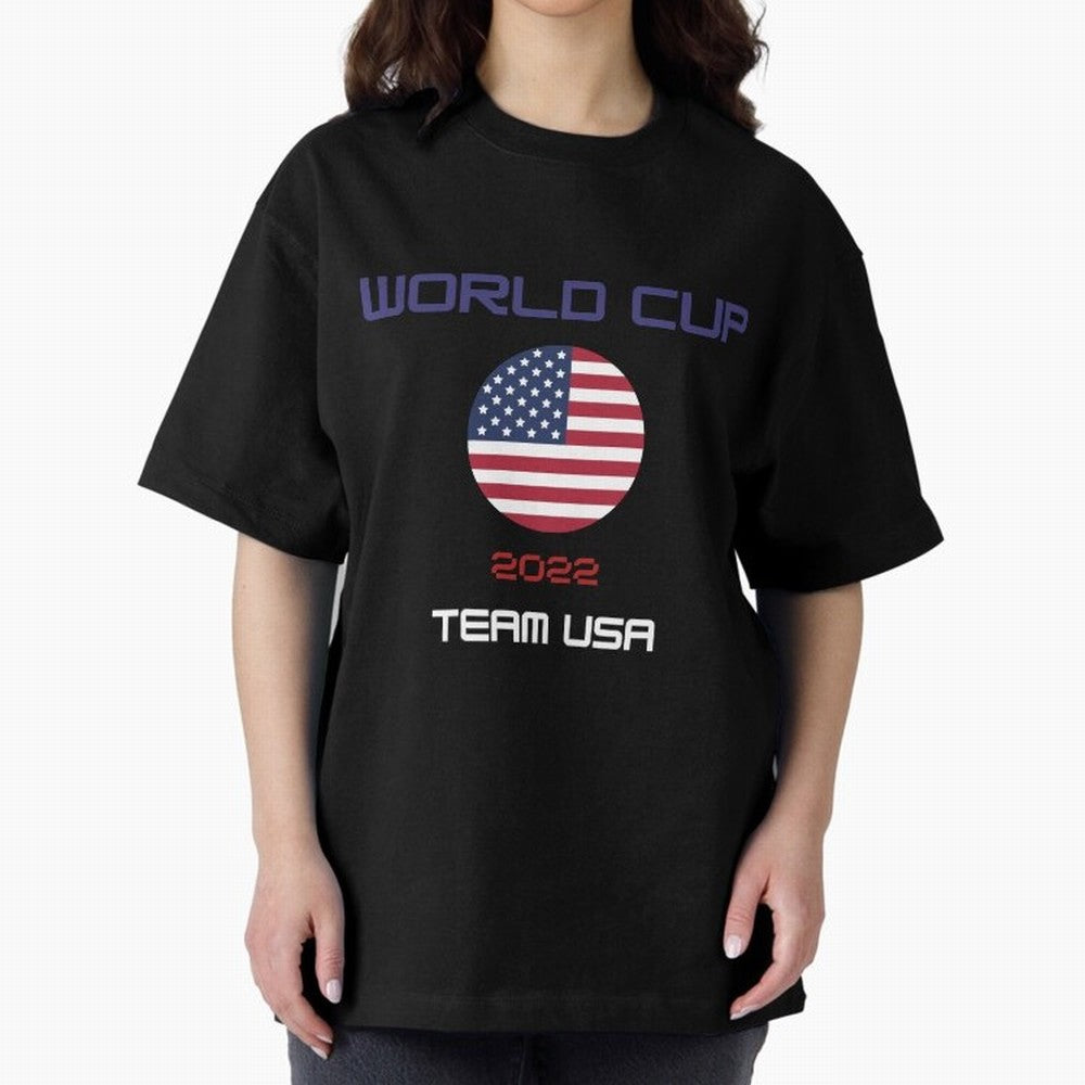 World cup 2022 Team USA Oversized T-Shirt Bring Bold Fan Energy to Global Football Passion for FIFA World Cup 2026 USA Canada Mexico, with CR7 and Messi, England and Germany, Vintage Soccer Flavor, Modern Football Stars, National Flags and Final