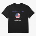 World cup 2022 Team USA Oversized T-Shirt Bring Bold Fan Energy to Global Football Passion for FIFA World Cup 2026 USA Canada Mexico, with CR7 and Messi, England and Germany, Vintage Soccer Flavor, Modern Football Stars, National Flags and Final