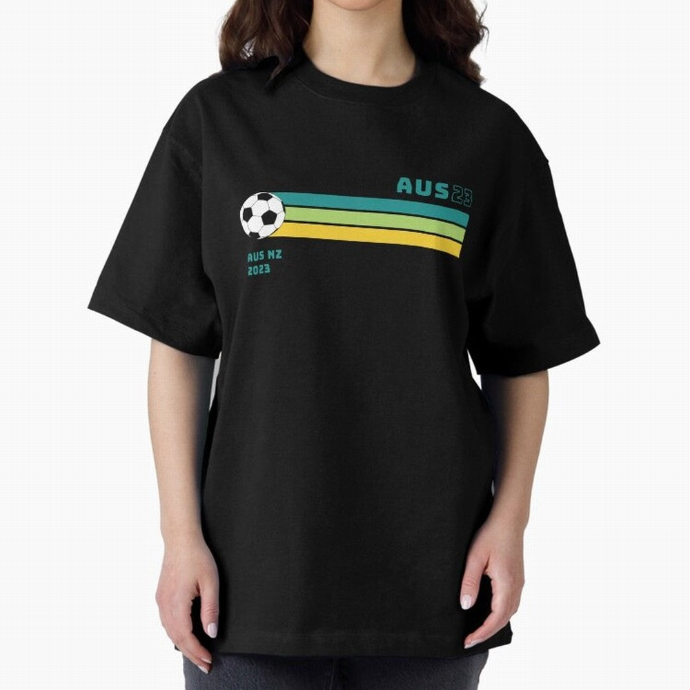 Australian Womens World Cup 2023 Oversized T-Shirt Celebrate Fan Culture around Global Football Passion for FIFA World Cup 2026 USA Canada Mexico, Made for Neymar, Haaland and Cristiano Ronaldo, France and Portugal, Match Day Excitement, Supporter