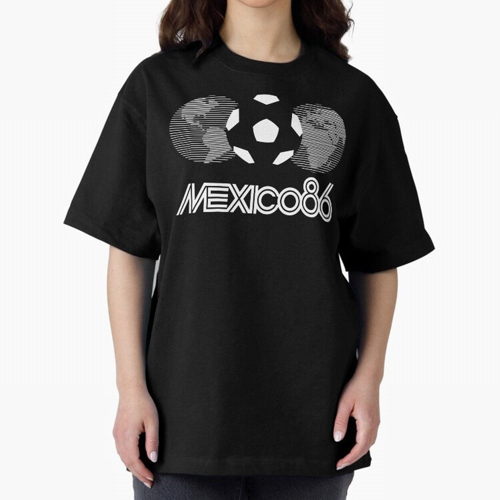 The World Cup Mexico 86 Oversized T-Shirt Show Passion for the Stars of Global Football Passion for FIFA World Cup 2026 Group Stage, Featuring Neymar, Argentina, France and Brazil, Worldwide Fan Energy, Dramatic Goals, Stadium Lights and