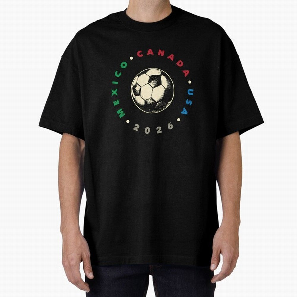 World Cup 2026 T-Shirt_36679031 Oversized T-Shirt Join the Countdown to FIFA World Cup 2026 Group Stage Spirit, with Brazil, Portugal and Argentina, CR7, Football History, Final Match Energy, Crowd Noise and Once in a Lifetime Moments; Perfect for