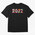 Flags of the 32 Teams that Played in Qatar in 2022 for Football Fans Oversized T-Shirt Relive the FIFA World Cup 2026 USA Canada Mexico Journey through Neymar, Haaland and Cristiano Ronaldo Highlights, France and Portugal Pride, Global Supporter