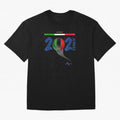 Italy Football - Italian Soccer National Team Oversized T-Shirt Back the Journey through Global Football Passion for FIFA World Cup 2026 Group Stage, Highlighting Neymar, Haaland and Cristiano Ronaldo, Spain, Sports Nostalgia, International