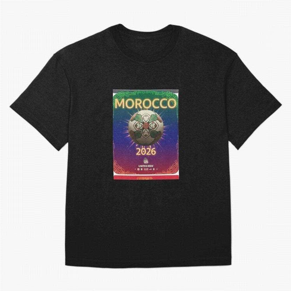 Morocco 2026 World Cup - Traditional Zellige Football Oversized T-Shirt Fuel FIFA World Cup 2026 Spirit, Celebrating Germany, Cristiano Ronaldo, Haaland and CR7, Stadium Memories, Football Loyalty, International Chants and Championship Tradition;